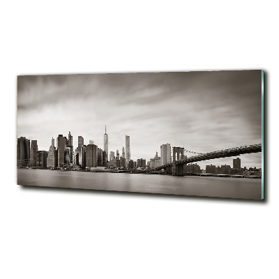 Glass wall art large Manhattan new york