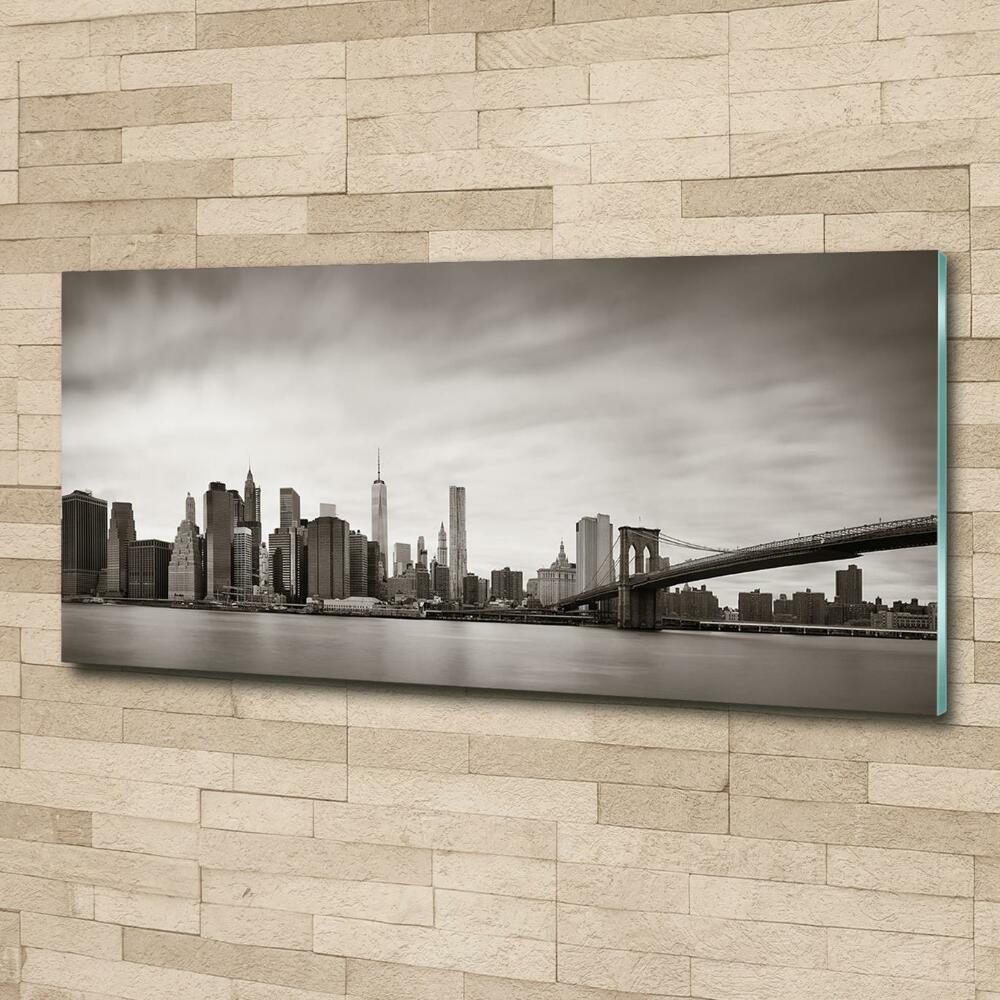 Glass wall art large Manhattan new york