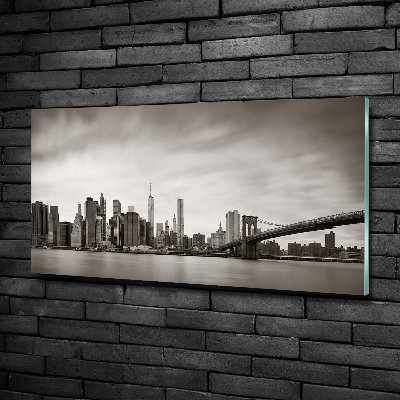 Glass wall art large Manhattan new york