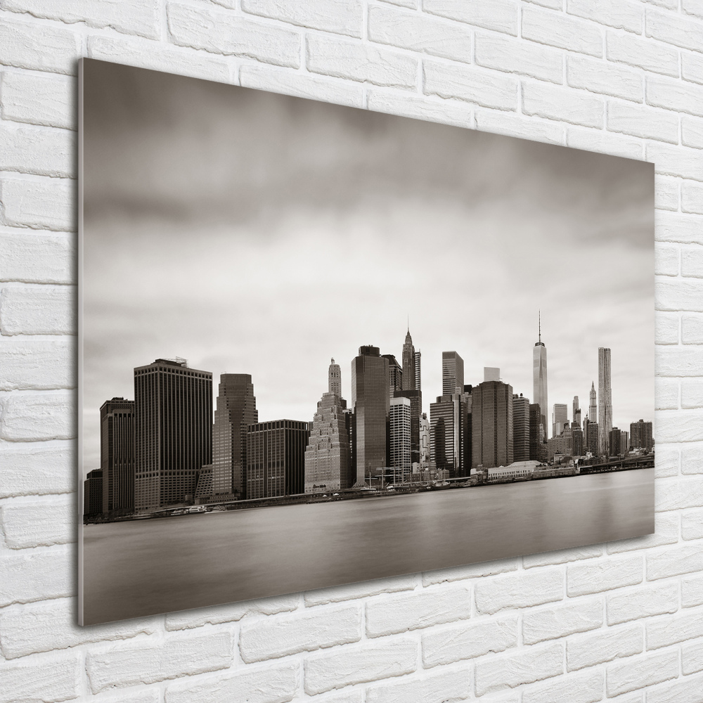 Glass wall art large Manhattan new york