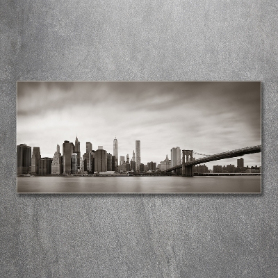 Glass wall art large Manhattan new york