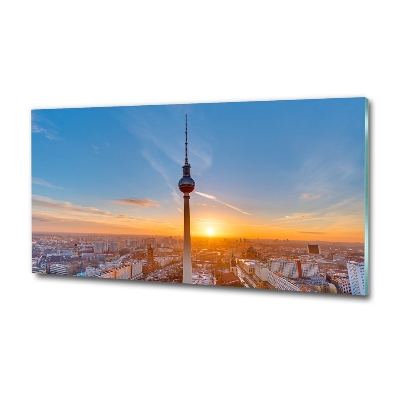 Glass picture print Television tower