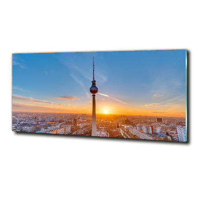 Glass picture print Television tower