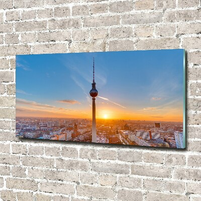 Glass picture print Television tower