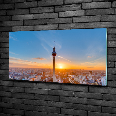 Glass picture print Television tower