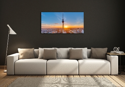 Glass picture print Television tower