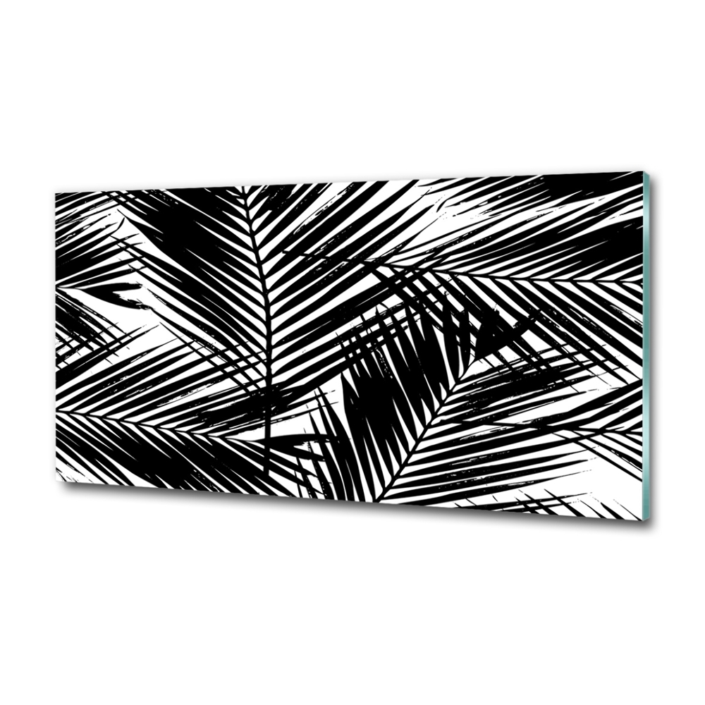 Glass art print Palm leaves