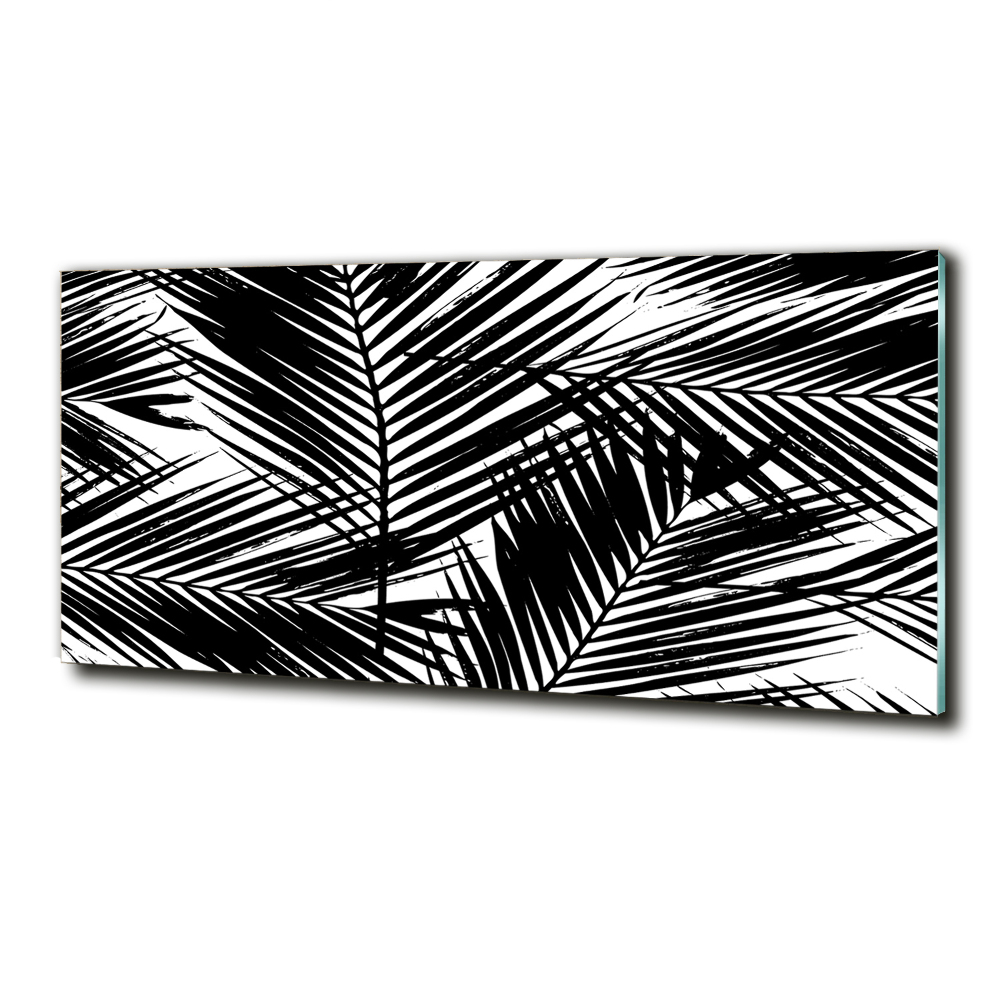 Glass art print Palm leaves