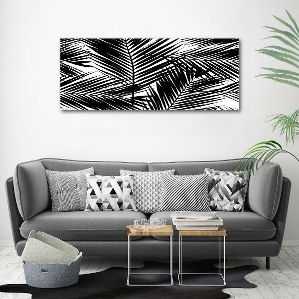 Glass art print Palm leaves