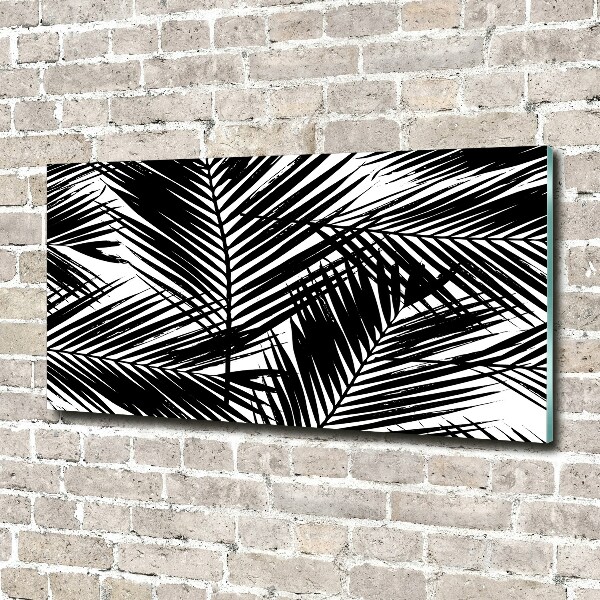 Glass art print Palm leaves