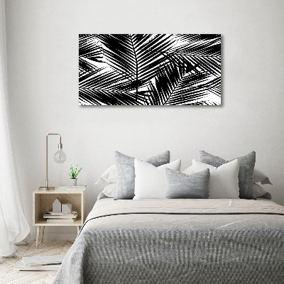 Glass art print Palm leaves