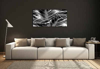 Glass art print Palm leaves