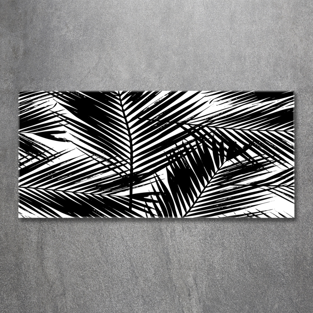 Glass art print Palm leaves