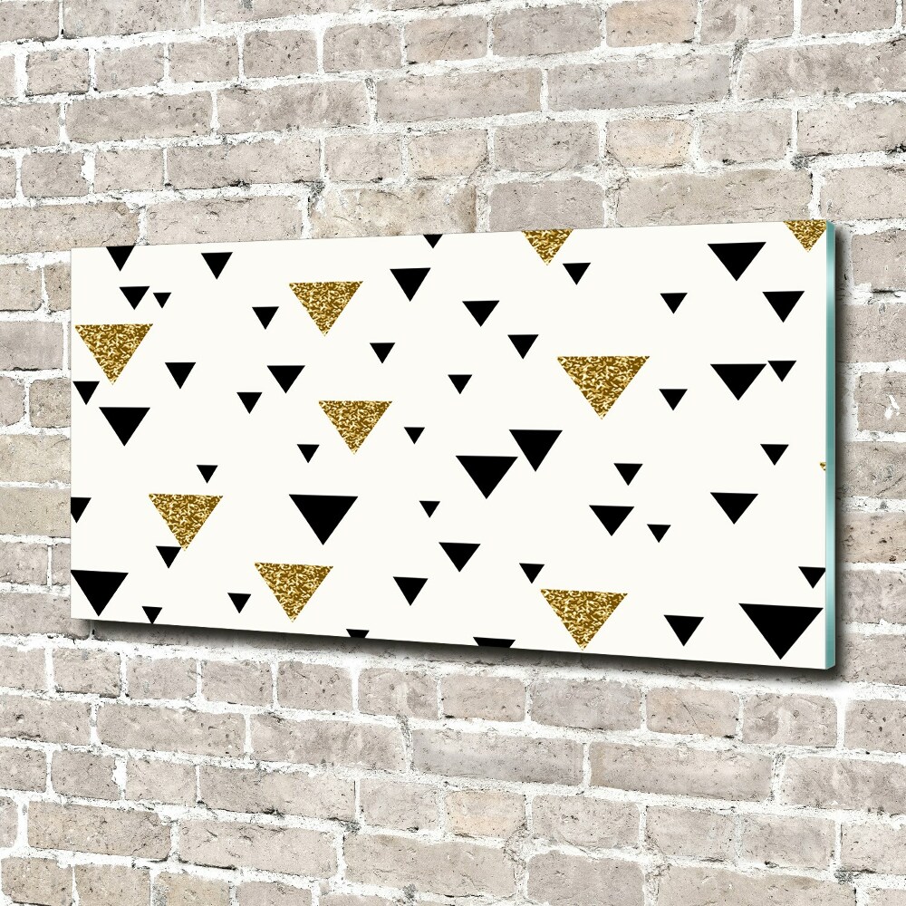 Glass art print Triangles