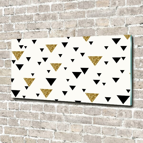 Glass art print Triangles