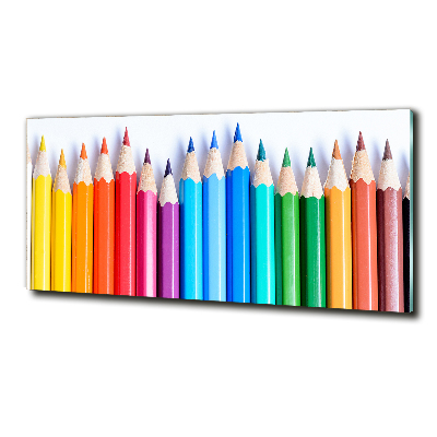 Wall art on glass Colourful pencils