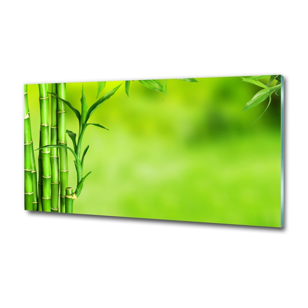 Glass wall art large Bamboo