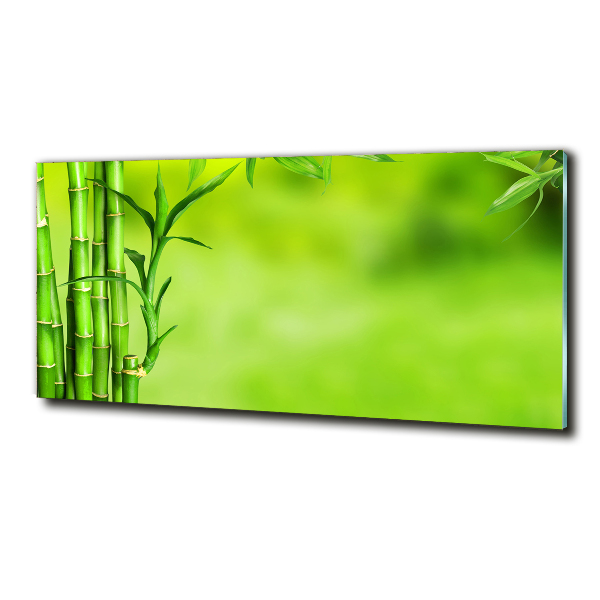 Glass wall art large Bamboo