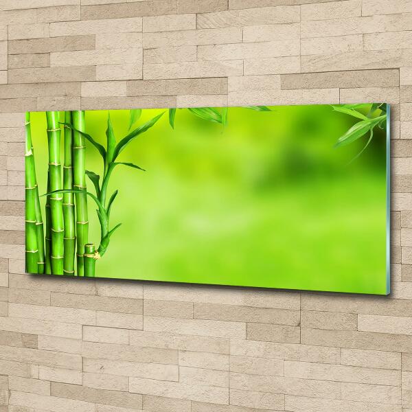 Glass wall art large Bamboo