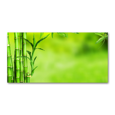 Glass wall art large Bamboo