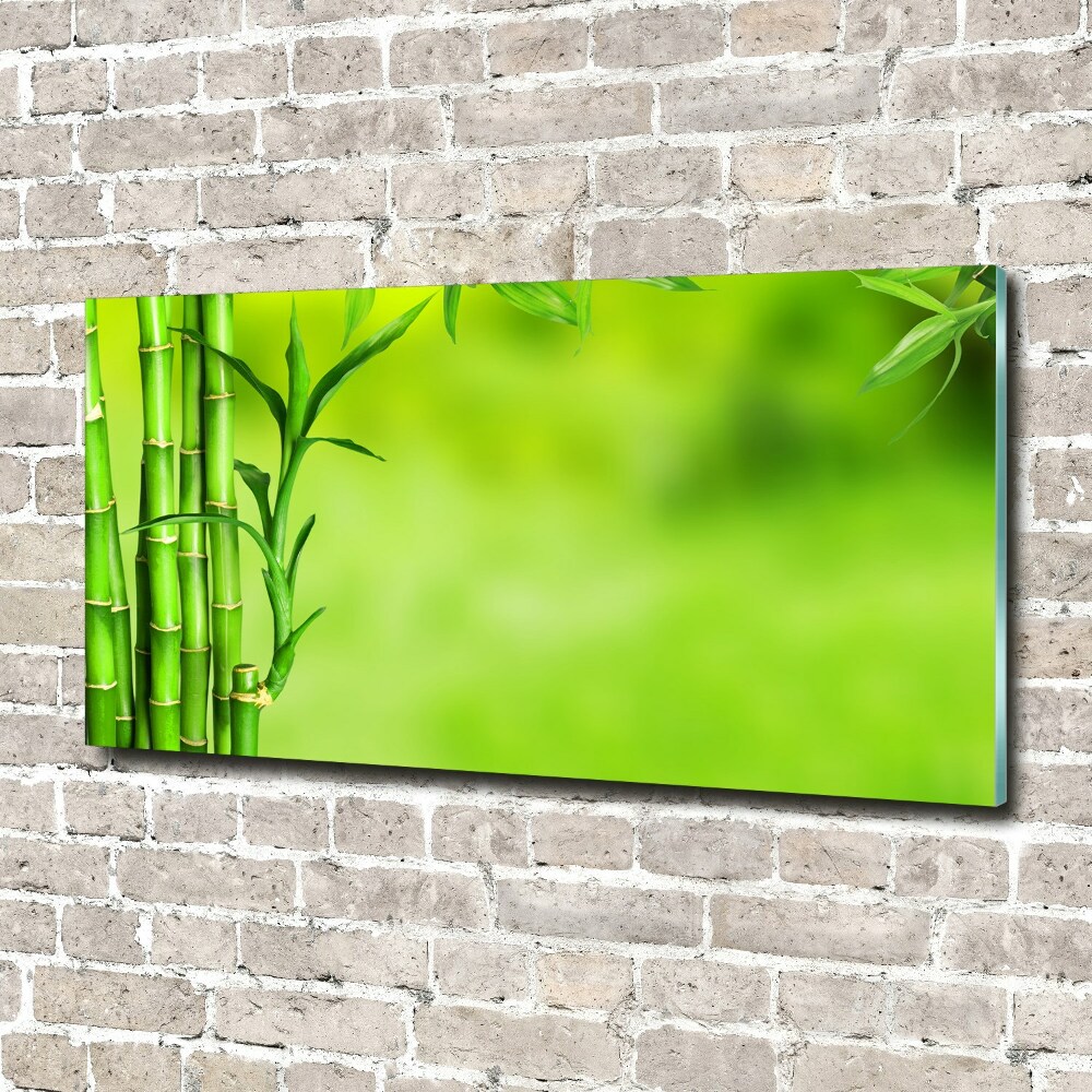 Glass wall art large Bamboo