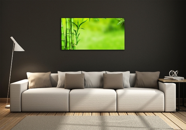 Glass wall art large Bamboo