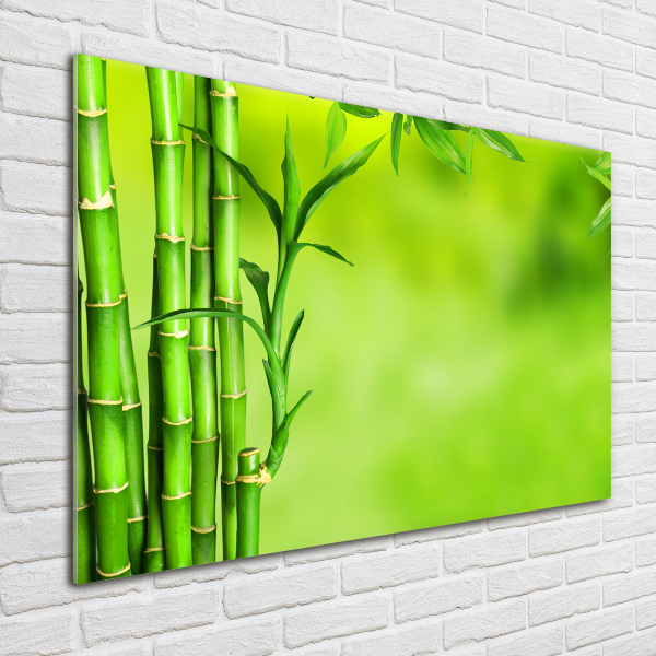 Glass wall art large Bamboo