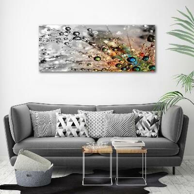 Glass wall art large Dandelion seeds