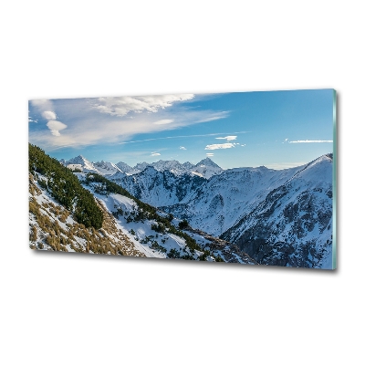 Glass art picture Crown of the tatra mountains