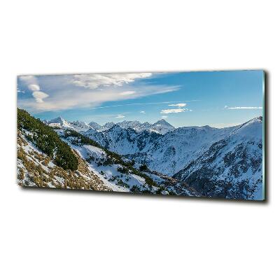 Glass art picture Crown of the tatra mountains