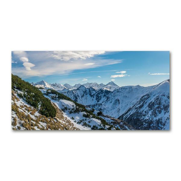 Glass art picture Crown of the tatra mountains