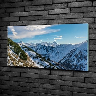 Glass art picture Crown of the tatra mountains