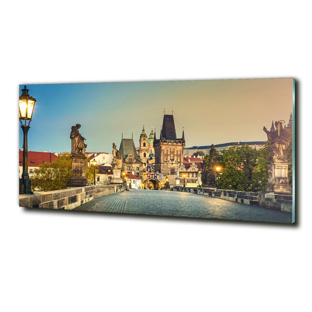 Glass picture print Praga czech republic bridge