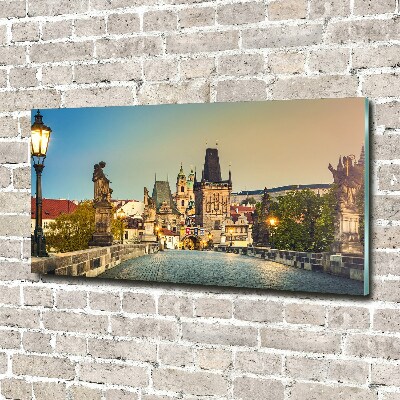 Glass picture print Praga czech republic bridge