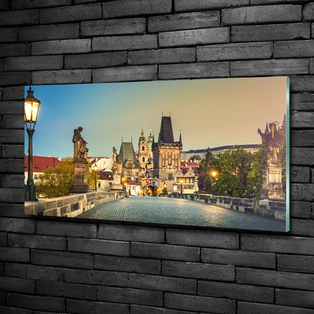 Glass picture print Praga czech republic bridge