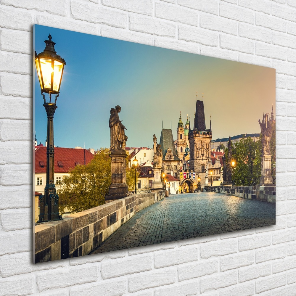 Glass picture print Praga czech republic bridge