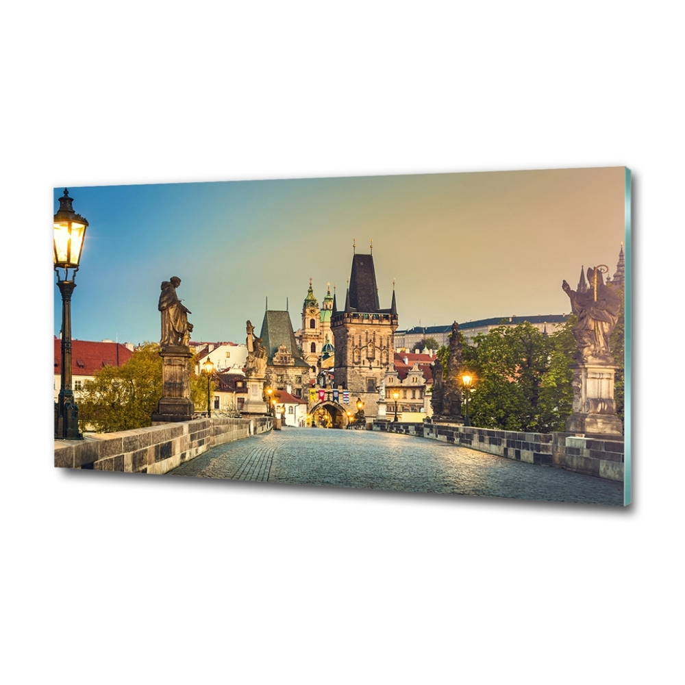 Glass picture print Praga czech republic bridge