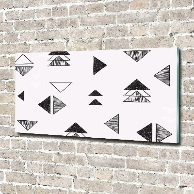 Glass art print Triangles