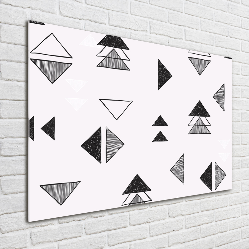 Glass art print Triangles