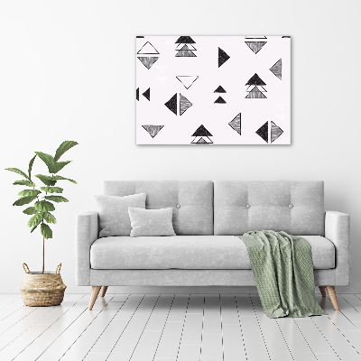 Glass art print Triangles