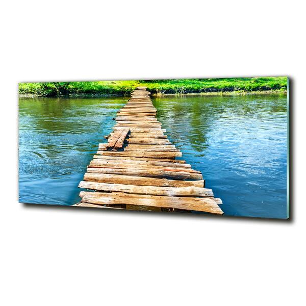 Glass art print Wooden bridge