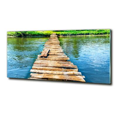 Glass art print Wooden bridge