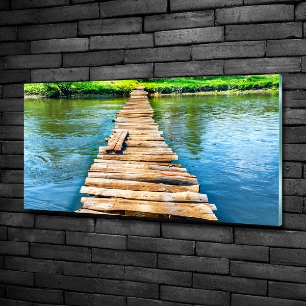 Glass art print Wooden bridge