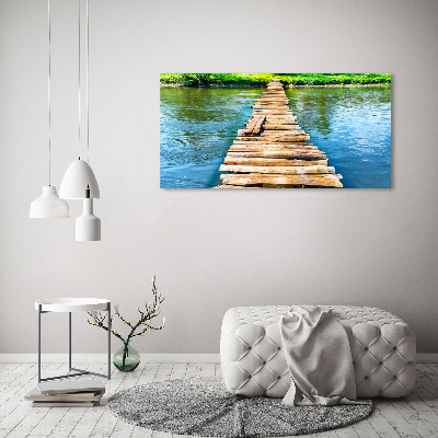 Glass art print Wooden bridge