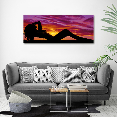 Glass art print A woman's silhouette