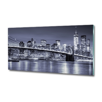 Glass wall art large Manhattan new york