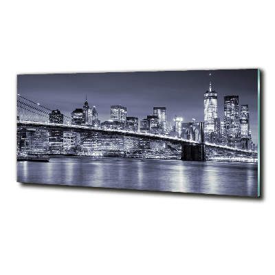 Glass wall art large Manhattan new york