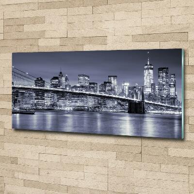 Glass wall art large Manhattan new york