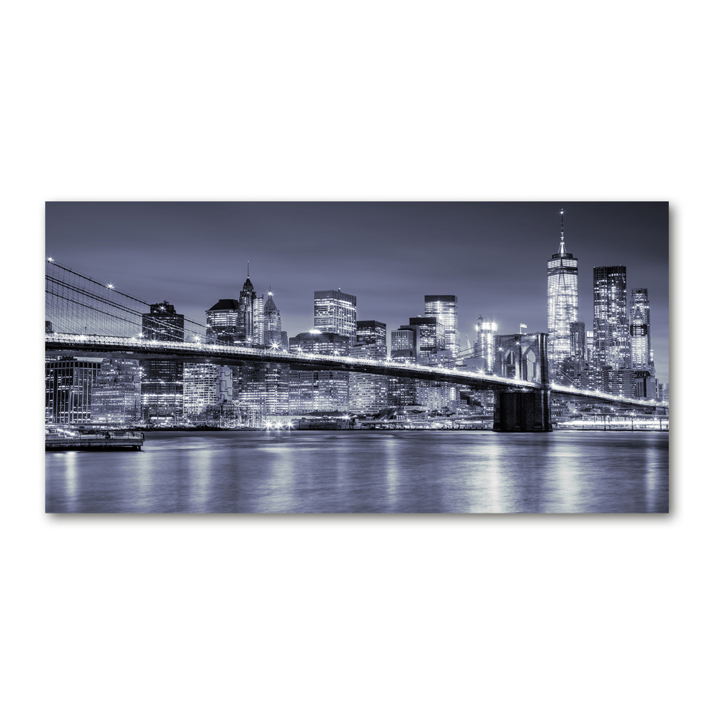 Glass wall art large Manhattan new york