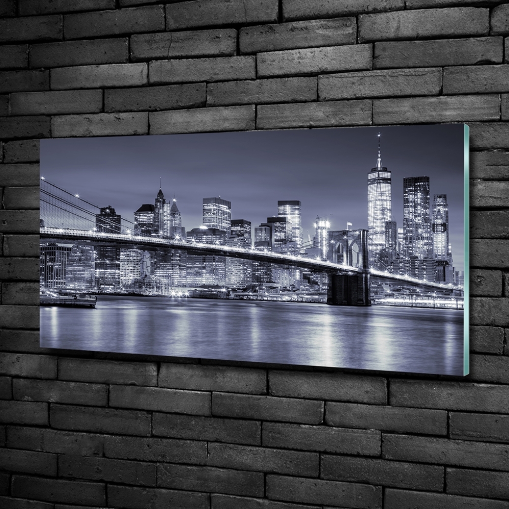 Glass wall art large Manhattan new york